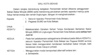 Aturan Jumat Tanpa BBM Bekasi Dinilai Memberatkan Ongkos ASN 2 Aturan Jumat Tanpa BBM Bekasi