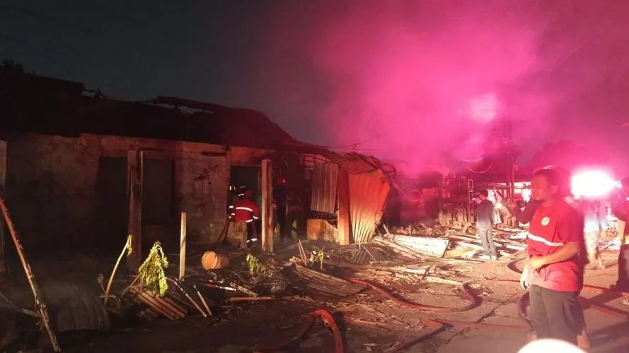 Kebakaran SPBE Cimuning Bekasi